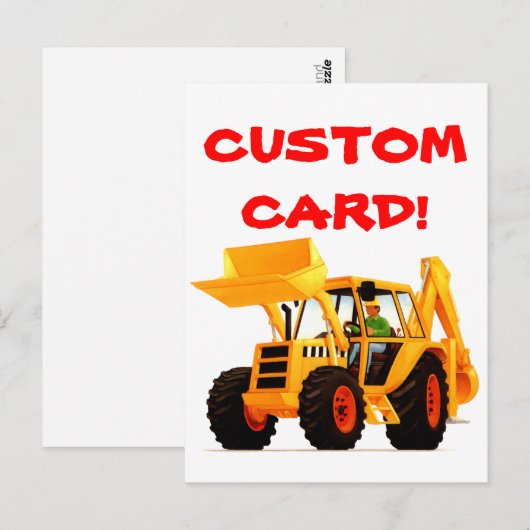 Yellow Digger Postkarte (Vorne/Hinten)