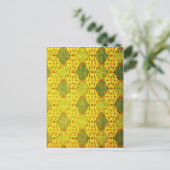Yellow Digital Art Schöne Design Style Mode Postkarte (Stehend Vorderseite)