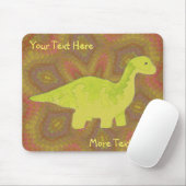 Yellow Dino Mousepad (Mit Mouse)