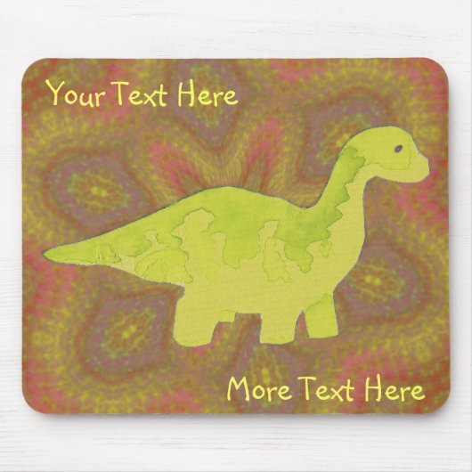 Yellow Dino Mousepad (Vorne)