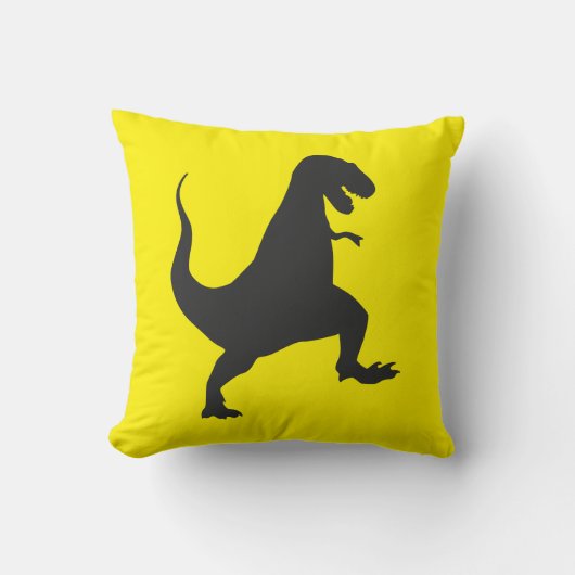 Yellow Dinosaur Cushion Kissen (Vorderseite)
