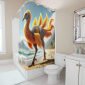 Yellow Dinosaurier Bird Duschvorhang (Beispiel)