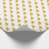 Yellow Dinosaurier Geschenkpapier (Ecke)