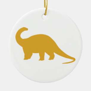 Yellow Dinosaurier Keramik Ornament