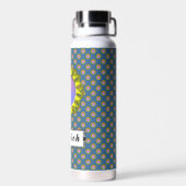 Yellow Disk Ribbon von Kenneth Yoncich Trinkflasche (Rückseite)