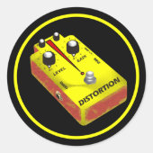 Yellow Distortion Runder Aufkleber (Vorderseite)