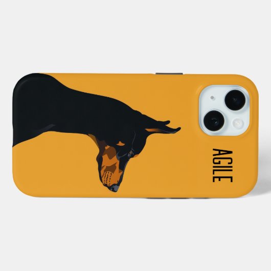 Yellow Doberman Case-Mate iPhone Hülle (Rückseite (Horizontal))