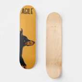 Yellow Doberman Skateboard (Vorderseite)