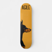 Yellow Doberman Skateboard (Vorne)