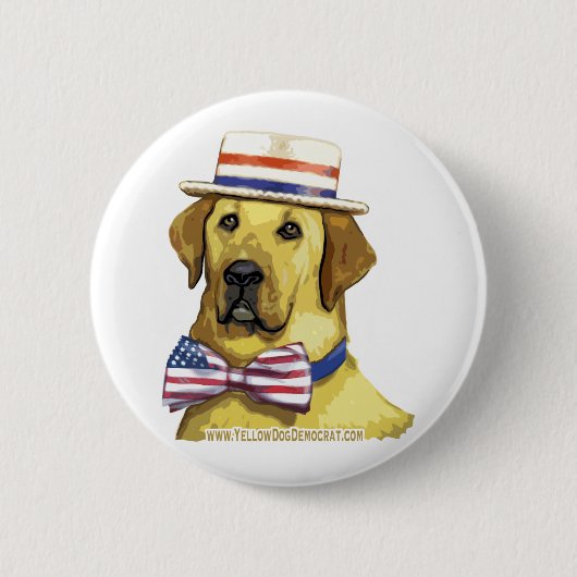 Yellow Dog Democracy Button (Vorderseite)