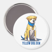 Yellow Dog Democrat Politics USA Präsident 2024 Magnet (Vorderseite/Rückseite)