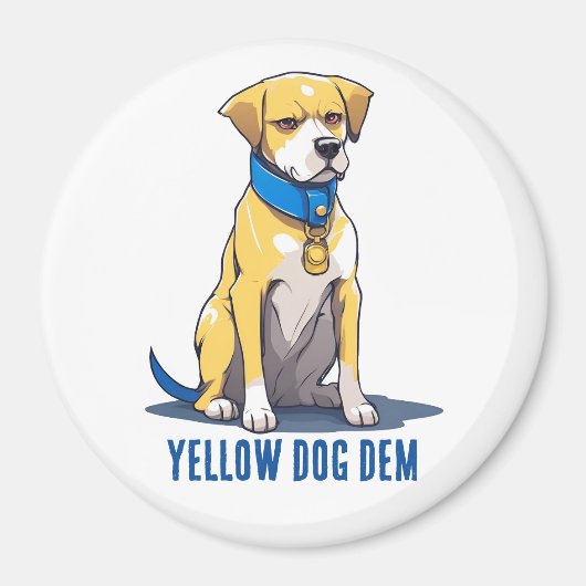 Yellow Dog Democrat Politics USA Präsident 2024 Magnet (Vorne)