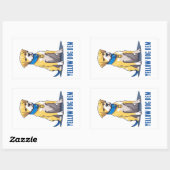 Yellow Dog Democrat Politics USA Präsident 2024 Rechteckiger Aufkleber (Blatt)