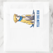 Yellow Dog Democrat Politics USA Präsident 2024 Rechteckiger Aufkleber (Tasche)