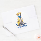 Yellow Dog Democrat Politics USA Präsident 2024 Runder Aufkleber (Umschlag)