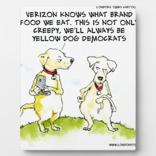 Yellow Dog Democrats Funny Fotoplatte