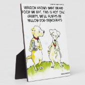 Yellow Dog Democrats Funny Fotoplatte (Seite)
