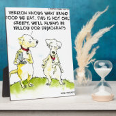 Yellow Dog Democrats Funny Fotoplatte (Seite)