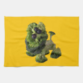 Yellow dog Kitchen towel. Geschirrtuch (Horizontal)