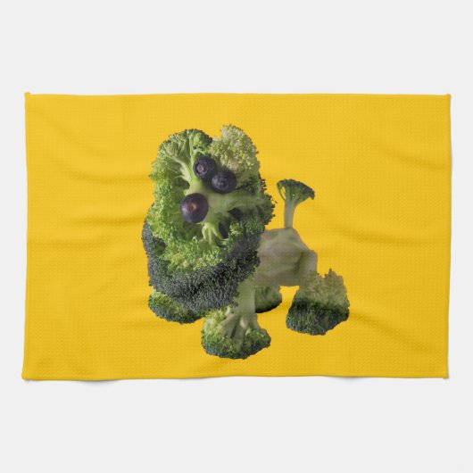 Yellow dog Kitchen towel. Geschirrtuch (Horizontal)