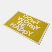 YELLOW DONT WORRY SEIN GLÜCKLICH FUßMATTE (Schrägansicht)