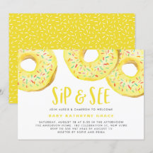 Yellow Donuts Sprinkles Baby Duschsippe und sehen 