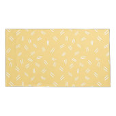 Yellow Doodle Pattern Pair Of Pillowcases Kissenbezug (Rückseite-Links)