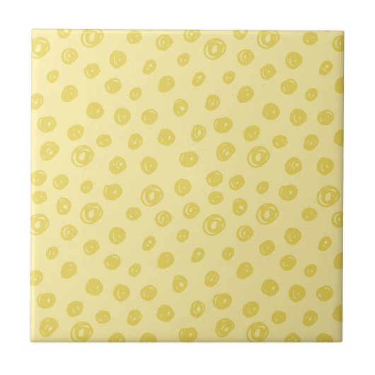 Yellow Dot Pattern Fliese (Vorderseite)