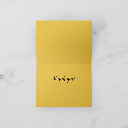 Yellow Dotted Daisy's Dankeskarte (Innenseite)