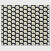 Yellow Dotted Daisy's Geschenkpapier (Flach)