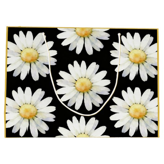 Yellow Dotted Daisy's Große Geschenktüte (Rückseite)