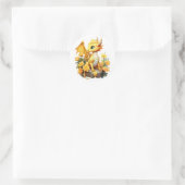 Yellow Dragon Runder Aufkleber (Tasche)