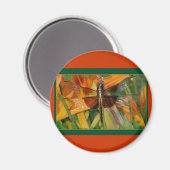 Yellow Dragonfly Magnet (Vorderseite/Rückseite)