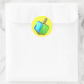 Yellow Dreidel Sticker (Tasche)