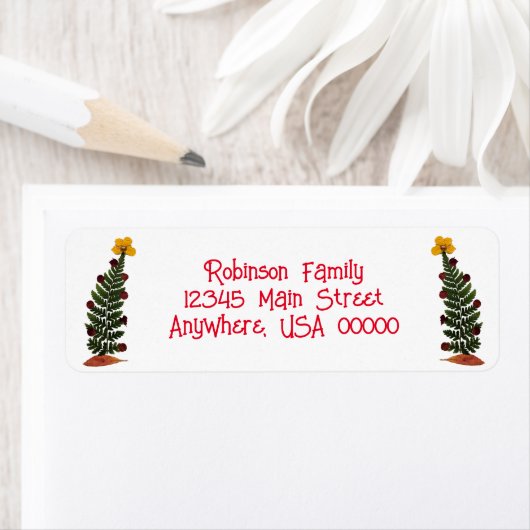 Yellow Dried Press Blume Weihnachtsbaum (Insitu)