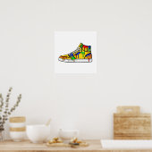 Yellow Drilling Paint Sneaker Poster (Küche)