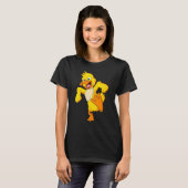 Yellow Duck Angry Evil Poultry Bio Bauer Fab T-Shirt (Vorne ganz)