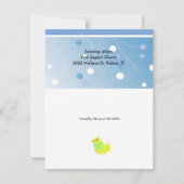 Yellow Duck Baby Duck Einladung (Rückseite)