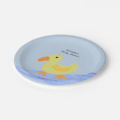 Yellow Duck Baby Duck Pappteller (Schrägansicht)