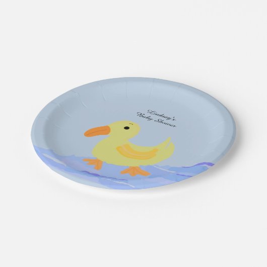 Yellow Duck Baby Duck Pappteller (Schrägansicht)