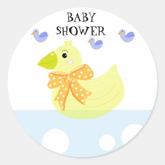 Yellow Duck Baby Duck Runder Aufkleber (Vorderseite)