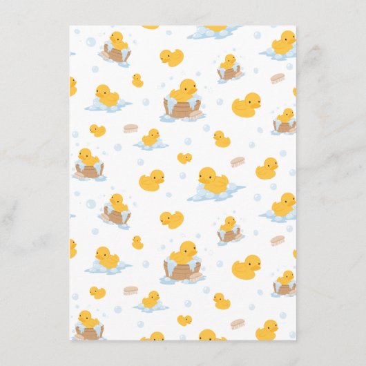 Yellow Duck Bath Baby Predictions Game Card Hinweiskarte (Rückseite)
