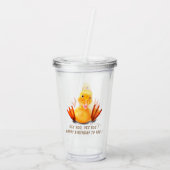 Yellow Duck Birthday Acrylic Tumbler Acryltrinkbecher (Rückseite)
