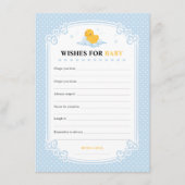 Yellow Duck Bubble Bath wünscht sich eine Baby Gam Hinweiskarte (Vorderseite)