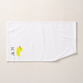 Yellow Duck Design Monogrammiert Badhandtuch Set (Handtuch)