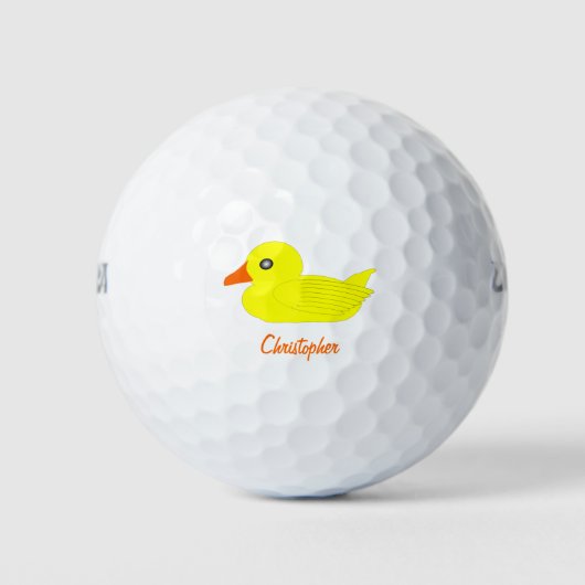 Yellow Duck Design Personalised Golfball (Vorderseite)
