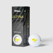 Yellow Duck Design Personalisiert Golfball (Verpackungen)