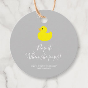 Yellow Duck Pop it Wenn sie Pop Geschenkanhänger
