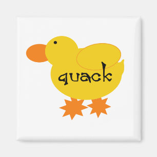 Yellow Duck Quack Tshirts und Geschenke Magnet