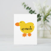 Yellow Duck Quack Tshirts und Geschenke Postkarte (Stehend Vorderseite)